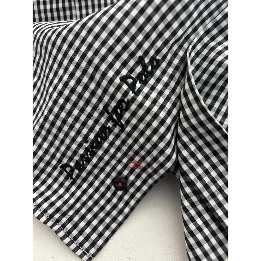 Mens Absolute Rebellion Shirt Black White Embroidered Jockey Shirt France Small
